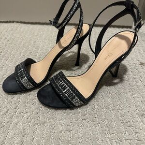 Dior D-Way Suede Heeled Sandal, Black, 39